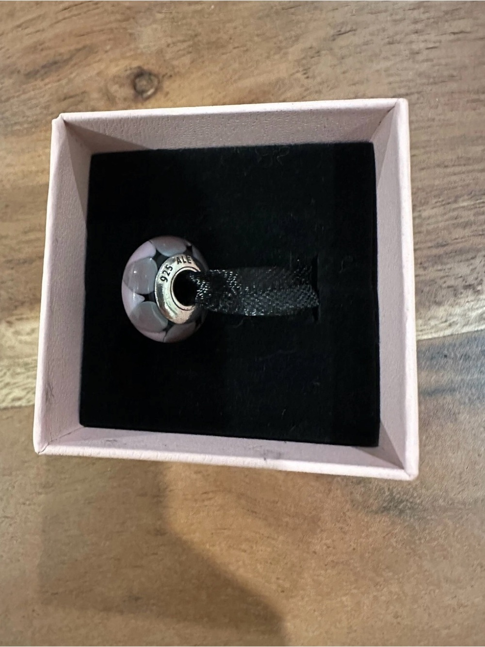 NWOT PANDORA Charm Purple Murano Glass 925 ALE - Picture 3 of 5
